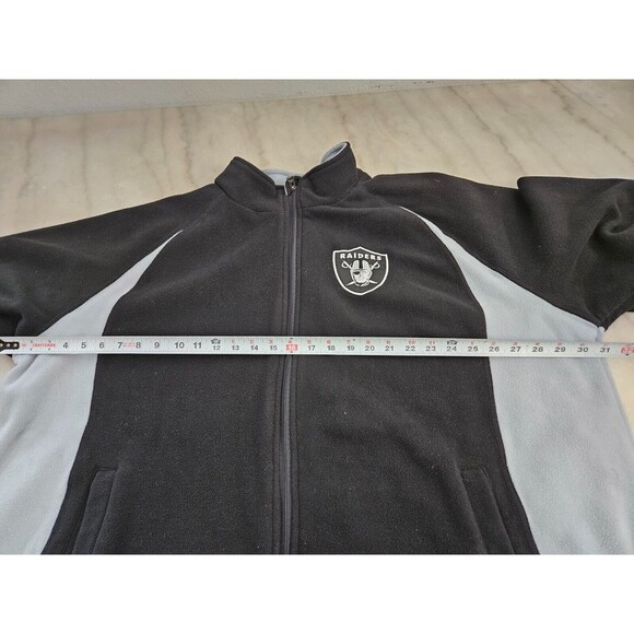 NFL Raiders Man's Long Sleeve Solid Zipper Black Sweater Size XXL - Picture 5 of 11